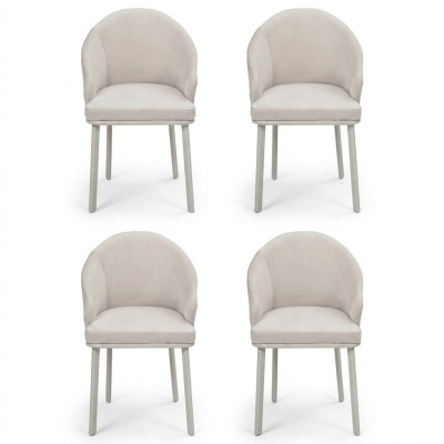 Chaise de salle à manger blanc 4x chaises Salle à manger Chaises modernes en bois Design neuf