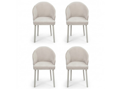 Chaise de salle à manger blanc 4x chaises Salle à manger Chaises modernes en bois Design neuf