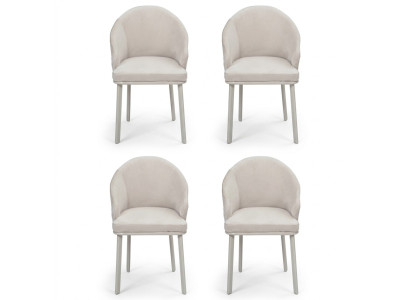 Chaise de salle à manger blanc 4x chaises Salle à manger Chaises modernes en bois Design neuf