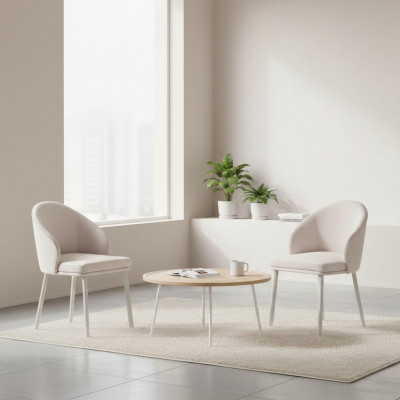 Chaise de salle à manger Blanche 6x Chaises Salle à manger Chaises Modernes Design en Bois Nouvelles