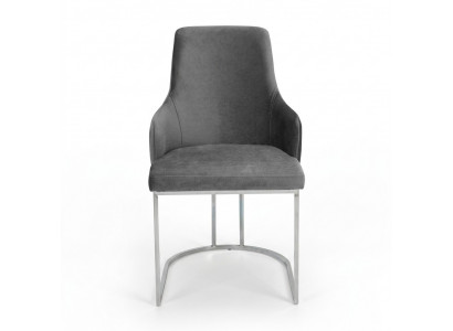 Gris Rembourrage Chaise métallique Mobilier de luxe de la salle à manger Sièges de cuisine