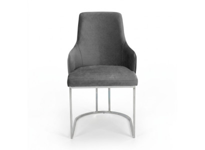 Gris Rembourrage Chaise métallique Mobilier de luxe de la salle à manger Sièges de cuisine