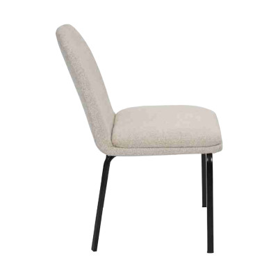 Suite Metal Lehn Upholstery White Chairs Dining room Textile Set 6x Armchair Chair = Ensemble de chaises blanches en métal avec revêtement en tissu pour salle à manger, 6 chaises avec accoudoirs