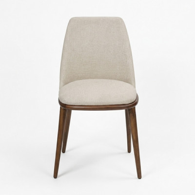 Chaise rembourrée blanche Chaises de cuisine de designer Siège unique en textile de designer nouveau