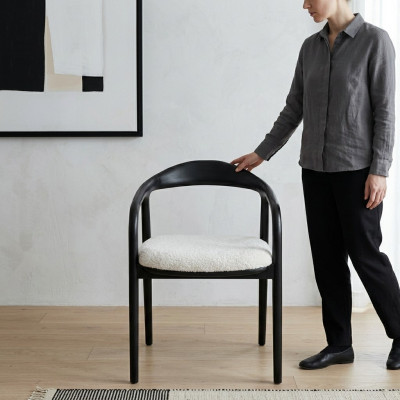 Chaise moderne en acier inoxydable Salle à manger Chaise noire Chaises Designer Métal