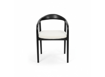 Chaises de salle à manger noires et blanches | Chaises de cuisine de luxe | Chaises en métal