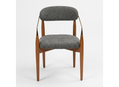 Salle à manger chaise Gris 2x Chaises avec Accoudoirs Rembourrage Ameublement Mobilier de Luxe