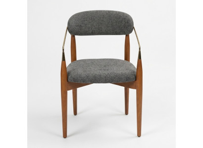 Salle à manger chaise Gris 2x Chaises avec Accoudoirs Rembourrage Ameublement Mobilier de Luxe