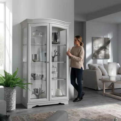 Vitrines Armoire Bois massif Buffet Vitrine Salon Meubles en bois