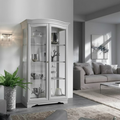 Vitrines Armoire Bois massif Buffet Vitrine Salon Meubles en bois