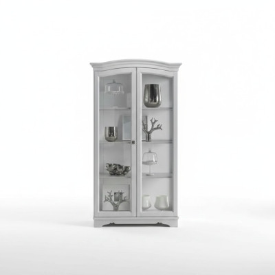 Vitrines Armoire Bois massif Buffet Vitrine Salon Meubles en bois