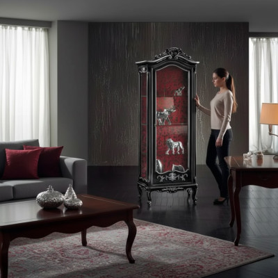 Buffet de design Meuble italien Vitrine de luxe en bois Armoire de luxe