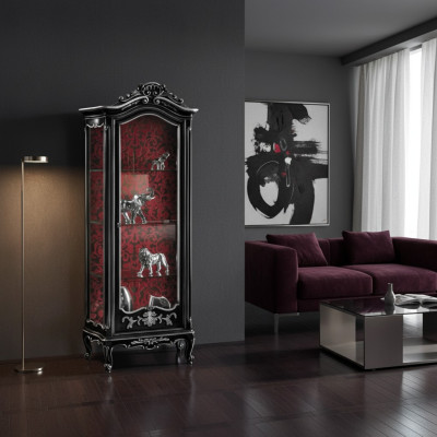 Buffet de design Meuble italien Vitrine de luxe en bois Armoire de luxe