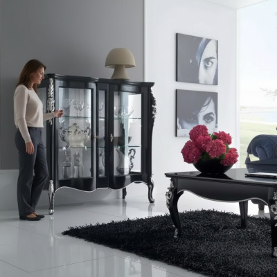 Armoires Vitrines en bois Vitrine en verre Armoire Vitrine Buffet de salon Meubles Buffet