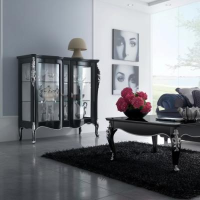 Armoires Vitrines en bois Vitrine en verre Armoire Vitrine Buffet de salon Meubles Buffet