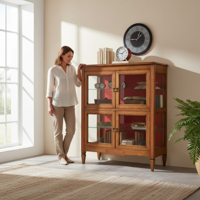 Conception de vitrine classique vitrine r met en valeur le mobilier italien de salon de luxe