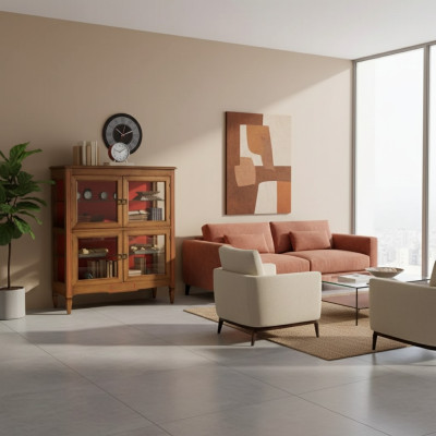 Conception de vitrine classique vitrine r met en valeur le mobilier italien de salon de luxe