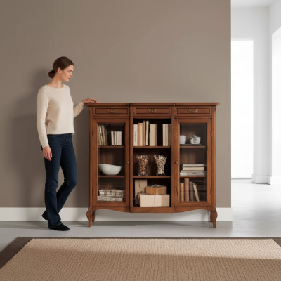 Vitrine de luxe en bois de designer Armoire Conception Buffet de design Mobiliers italiens