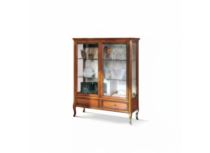 Vitrine en bois Vitrines en verre Armoire Meuble en bois massif Buffet Salon