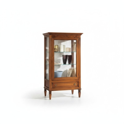 Vitrine en bois massif Vitrine en verre Armoires de salon Buffet de meubles de salle à manger neuf
