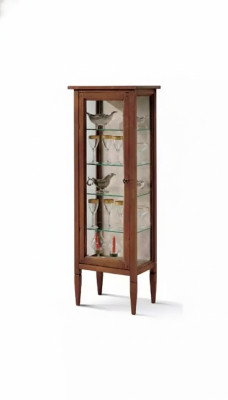 Vitrine classique Commode Vitrine Armoire Vitrine en verre Marron