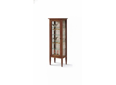 Vitrine classique Commode Vitrine Armoire Vitrine en verre Marron