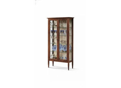 Vitrines en verre Armoire en verre Marron Salon Bois Buffet de luxe Italie