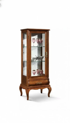 Meubles Classique Vitrine en Verre Armoire Vitrine en Bois et Verre Armoires Étagères Italie