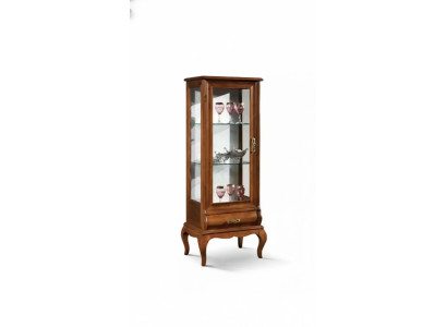 Meubles Classique Vitrine en Verre Armoire Vitrine en Bois et Verre Armoires Étagères Italie
