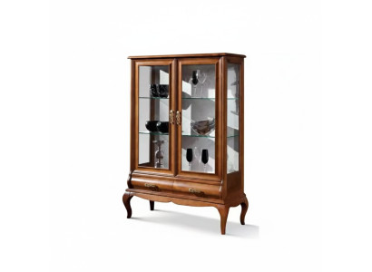 Vitrine en bois de luxe Buffet Design Marron Mobilier italien Nouvelle Armoire