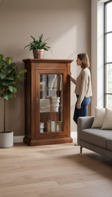 Vitrine classique Commode Armoire en verre Vitrine en verre