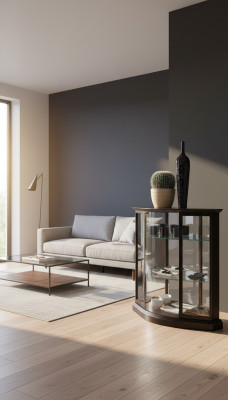 Vitrine classique Armoire de vitrine Armoire Vitrine Vitrine en verre Vitrine brune Vitrine neuve