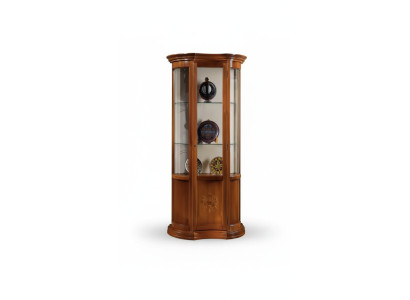 Armoire en bois marron Design Meuble Vitrine Buffet Vitrine Verre de luxe neuf