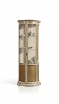 Vitrine Salle à manger Buffet en bois massif Mobilier italien en verre Armoire neuve