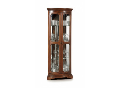 Meuble d'angle marron en bois classique Vitrine d'exposition Meuble italien