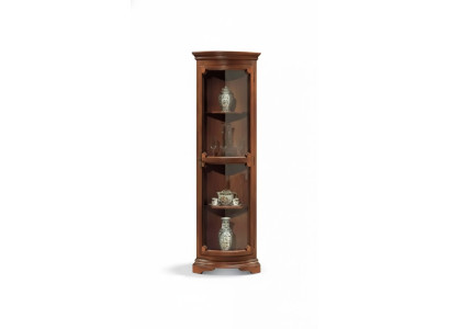 Vitrine d'angle Mobilier de salon Buffet en bois Armoires d'exposition Armoire en bois Marron neuf