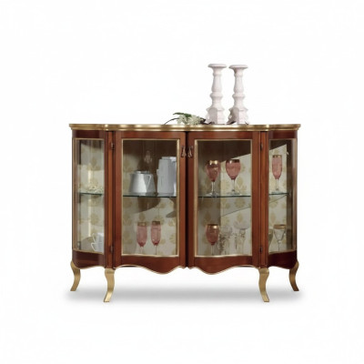 Vitrines en bois Armoire en verre Vitrine en bois massif Meuble de salon Bahut