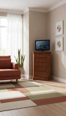 Buffet télé Armoire télé Meuble TV Meuble italien Salon Meuble en bois Style de mobilier