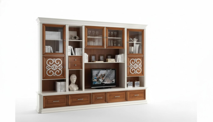 Salon Étagère Murale TV Armoire Murale Armoires en Bois Mobilier de Salon neuf