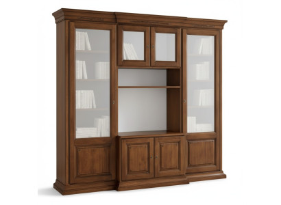Armoire de télévision murale complémentaire Unité murale pour télévision Unité murale pour télévision en bois massif classique