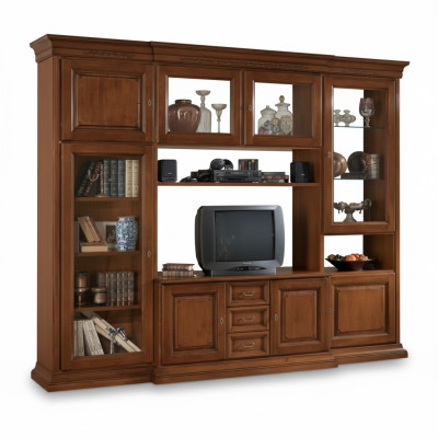Salon Mobilier Unité murale style italien classique Meubles en bois neufs