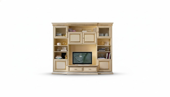 Mur classique Mur de vie Buffet de salon Meuble TV Étagère Murs Armoire nouvelle