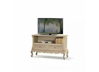 Buffet Armoire télé Meuble TV Bas de salon Design Beige Étagères en bois Italie neuf