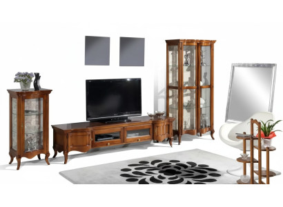 Meubles de style italien pour le salon 3 pièces. Ensemble classique 2x Vitrine marron
