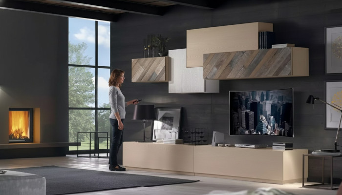 Ensemble complet de salon Buffet TV Armoire Murale de Luxe Nouveau