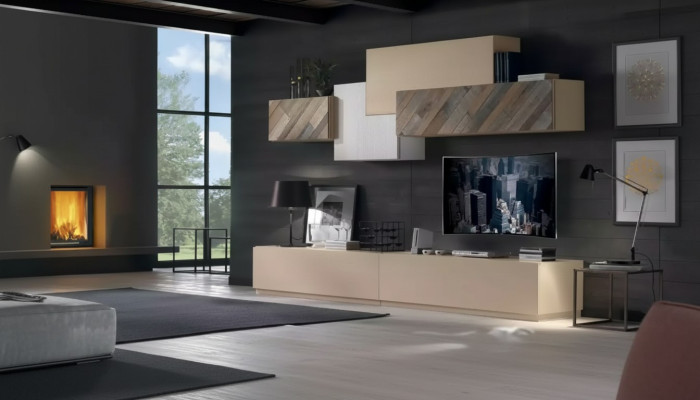 Ensemble complet de salon Buffet TV Armoire Murale de Luxe Nouveau