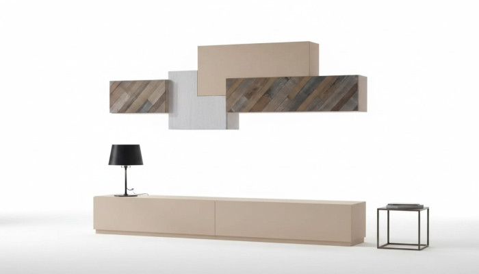 Ensemble complet de salon Buffet TV Armoire Murale de Luxe Nouveau