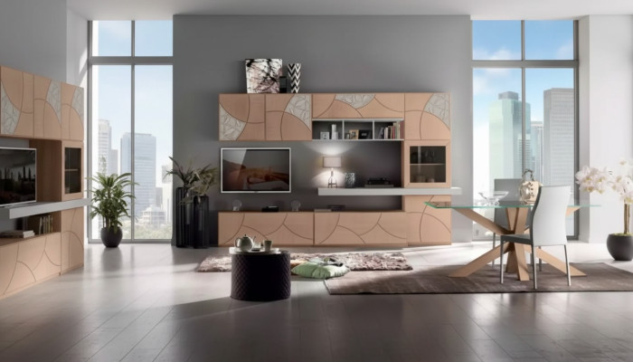 Classique Vivre Mur Salon Buffet télé Armoire Étagère Murs Armoire neuf