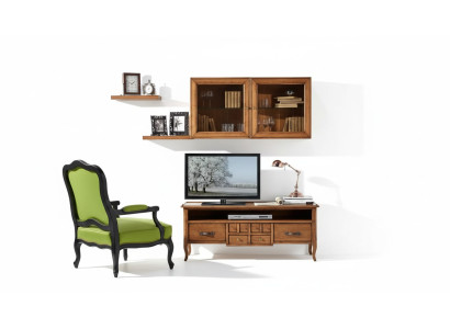 Groupe Meuble mural TV Armoire TV Basse Meuble TV Moderne Marron Ensemble de salon