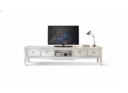 Salon Meuble TV-Meubles Télévision Buffet Style Blanc Luxe Bois